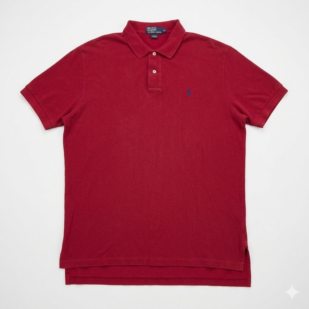 Polo Ralph Lauren Red Mens XL Classic  Pique Short Sleeve Pony Logo Solid Shirt